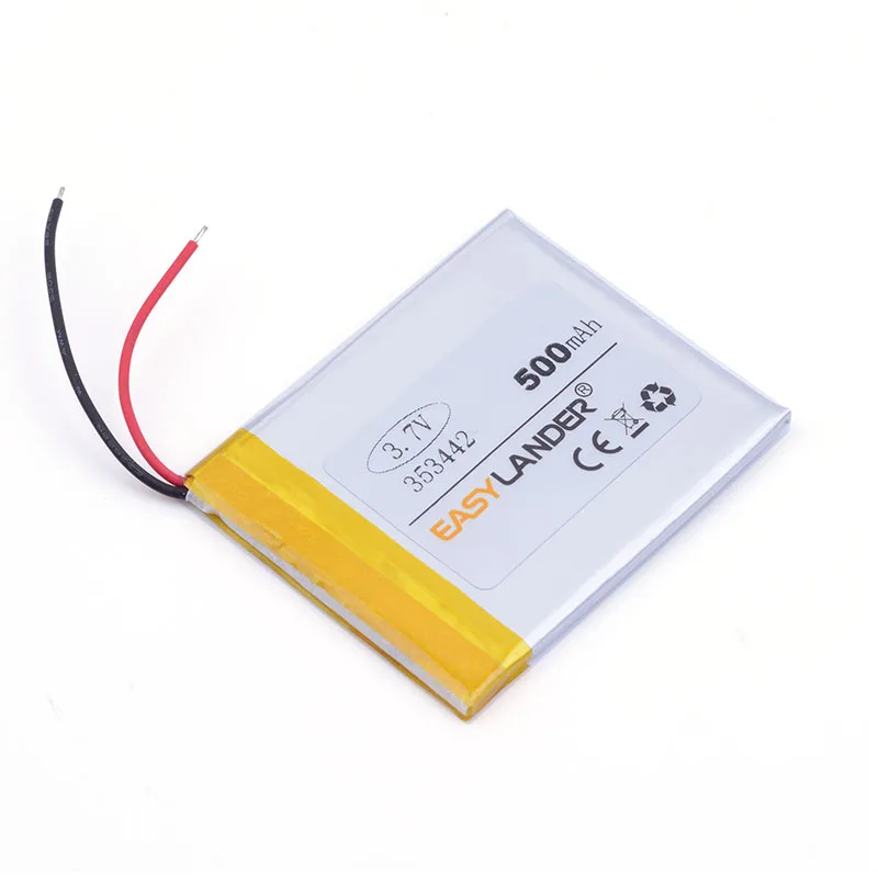 3.5x34x42mm 3.7V 500mAh Rechargeable li Polymer Li-ion Battery For GPS PSP MP3 SPeaker DIY PAD Power LED Bluetooth Pen 353442
3.5x34x42mm 3.7V 500mAh Rechargeable li Polymer Li-ion Battery For GPS PSP MP3 SPeaker DIY PAD Power LED Bluetooth Pen 353442