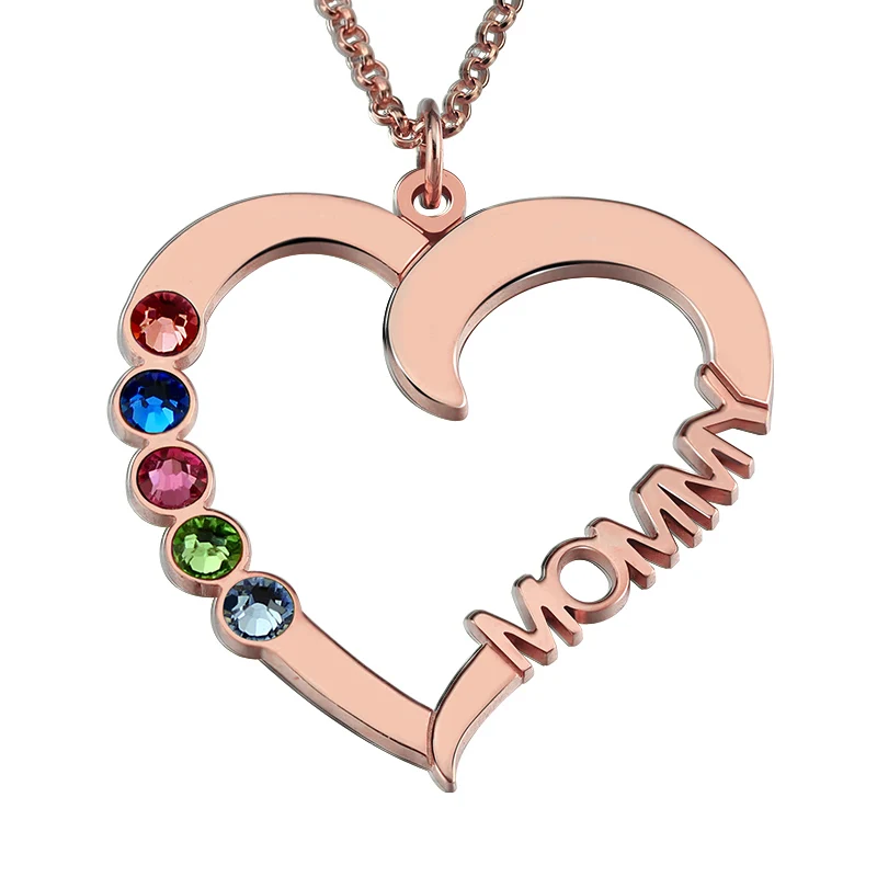 AILIN Birthstone Heart Necklace In Rose Gold Silver Personalized Family Birthstone Necklace Love Heart Necklace Gift For Mother
AILIN Birthstone Heart Necklace In Rose Gold Silver Personalized Family Birthstone Necklace Love Heart Necklace Gift For Mother