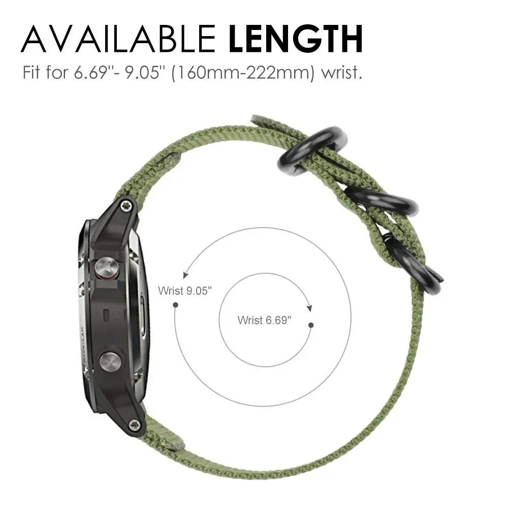 22mm sport Nato Nylon Strap 3 Ring Watch Band for Garmin Fenix 5 plus / Forerunner 945 935 with Tools For Garmin approach S60
22mm sport Nato Nylon Strap 3 Ring Watch Band for Garmin Fenix 5 plus / Forerunner 945 935 with Tools For Garmin approach S60