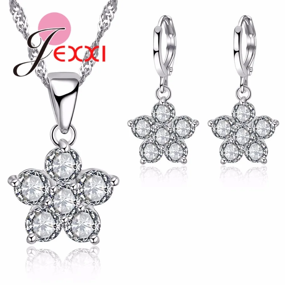 Top Cubic Zirconia Bridal Jewelry Sets 925 Sterling Silver Crystal Flower Necklace Earrings for Women Wedding
Top Cubic Zirconia Bridal Jewelry Sets 925 Sterling Silver Crystal Flower Necklace Earrings for Women Wedding