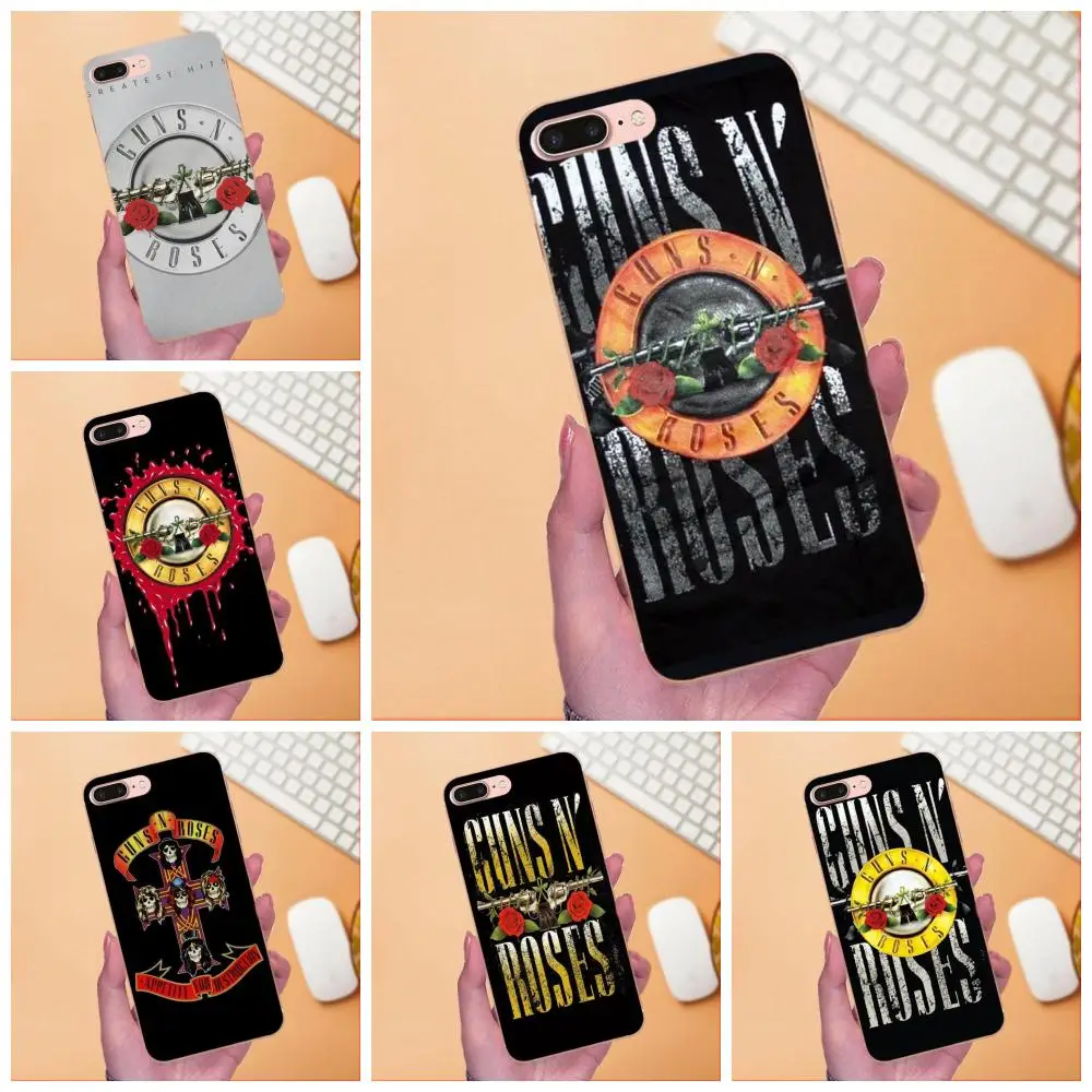 Guns N Roses для Galaxy A3 A5 A7 On5 On7 2015 2016 2017 Grand Alpha G850 Core2 Prime S2 I9082 Мягкий ТПУ новое