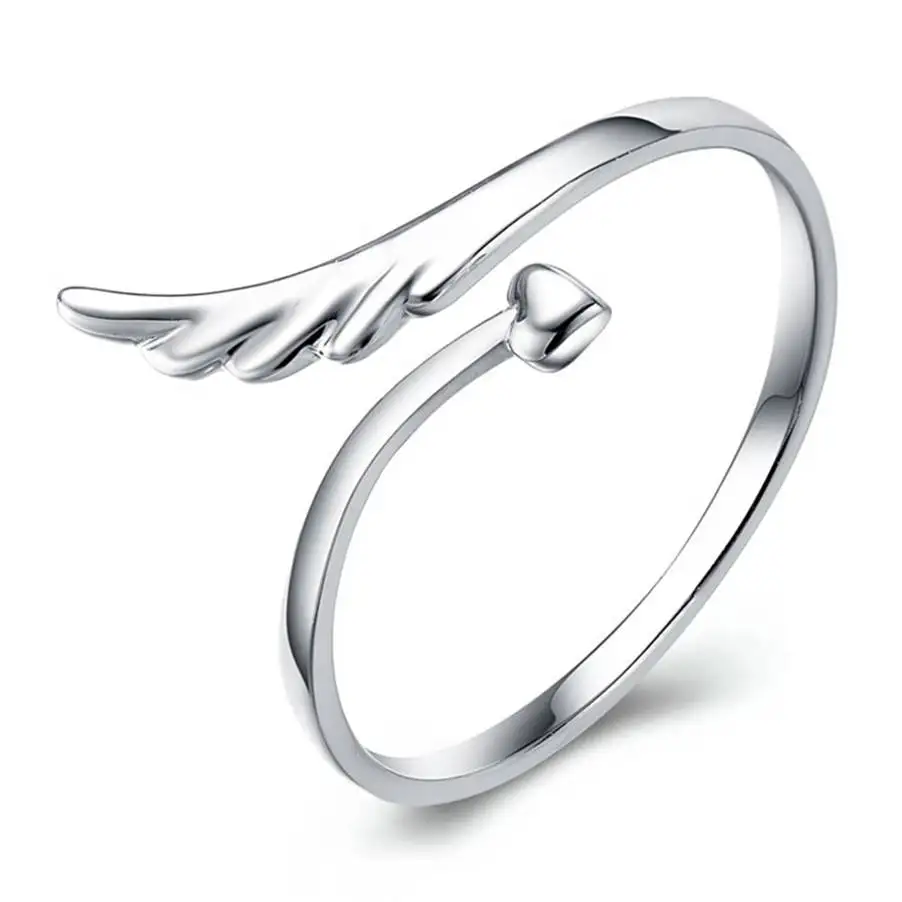 Silver Plated Adjustable Open Ring Thumb Ladies Heart Angel Wing Rings For Women Men Lovers Crystal Jewelry Gifts
Silver Plated Adjustable Open Ring Thumb Ladies Heart Angel Wing Rings For Women Men Lovers Crystal Jewelry Gifts