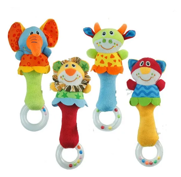 2019 New arrival 4 colors Soft toys Animal Model Handbells Rattles baby Rattle Cute Gift Baby Educational toy Age for 3M+
2019 New arrival 4 colors Soft toys Animal Model Handbells Rattles baby Rattle Cute Gift Baby Educational toy Age for 3M+