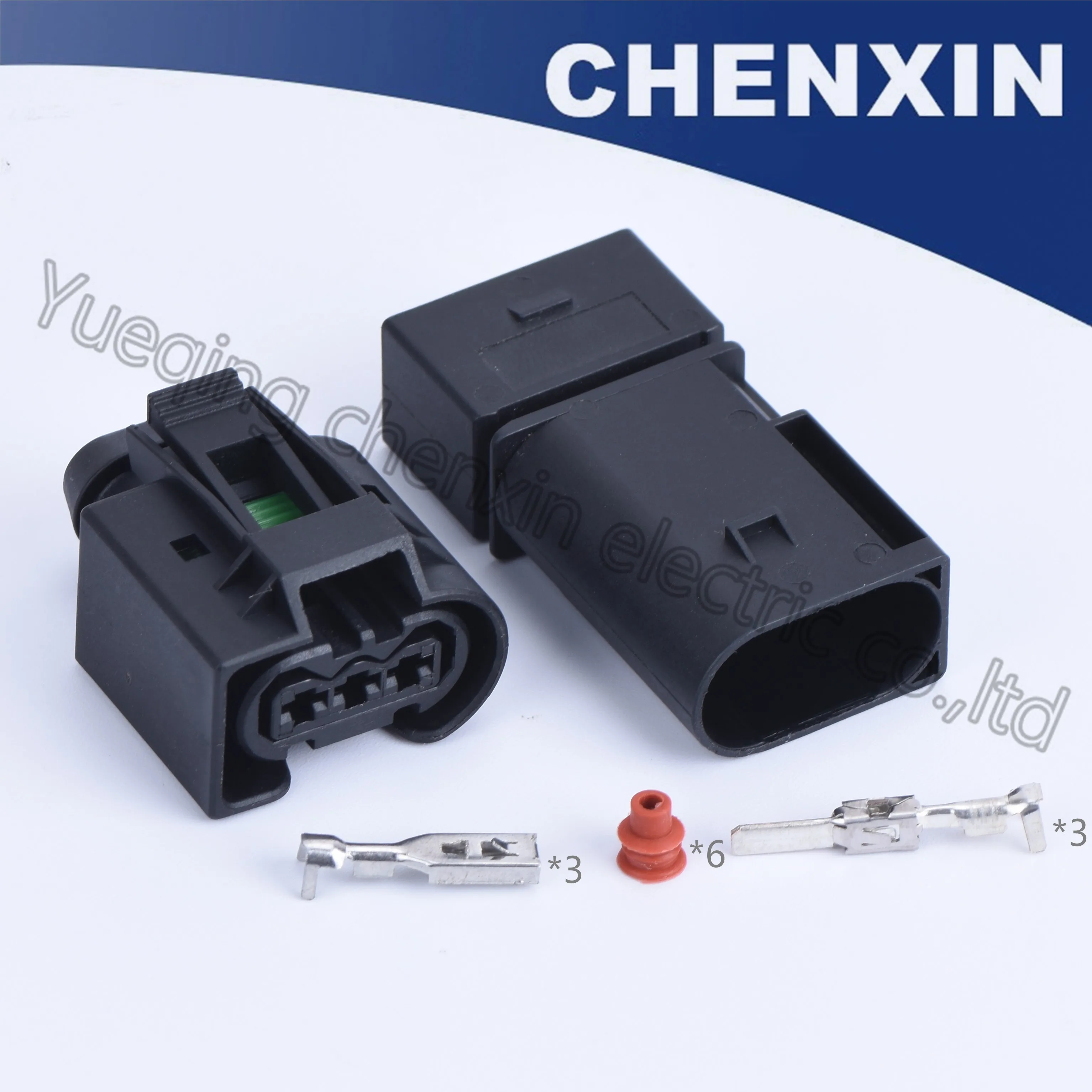 Black 3 pins car waterproof auto connector (black clip)2.8 (male and female), including the terminal and waterproof plugging
Black 3 pins car waterproof auto connector (black clip)2.8 (male and female), including the terminal and waterproof plugging