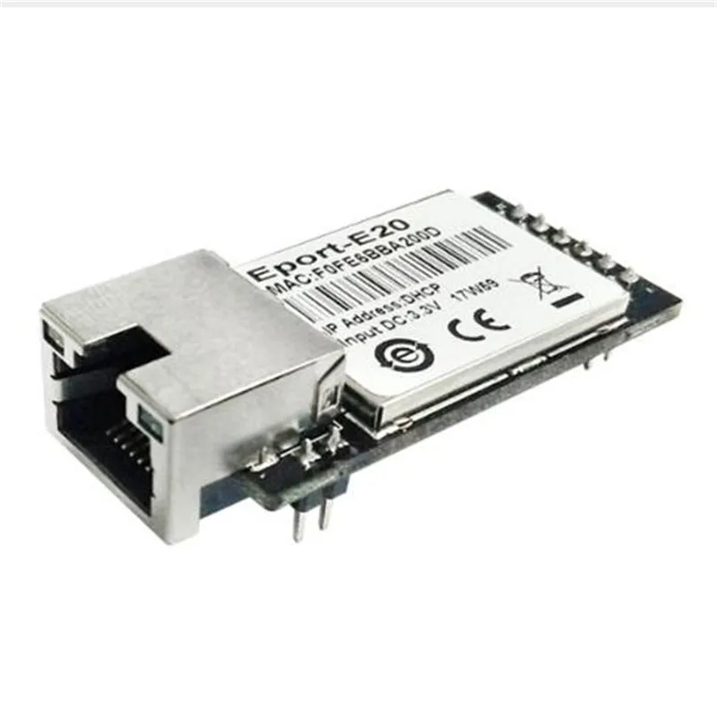 E-port-E20-Pin Free RTOS Network Server Port TTL Serial to Ethernet Embedded Module DHCP 3,3 V TCP IP Telnet Converter
E-port-E20-Pin Free RTOS Network Server Port TTL Serial to Ethernet Embedded Module DHCP 3,3 V TCP IP Telnet Converter