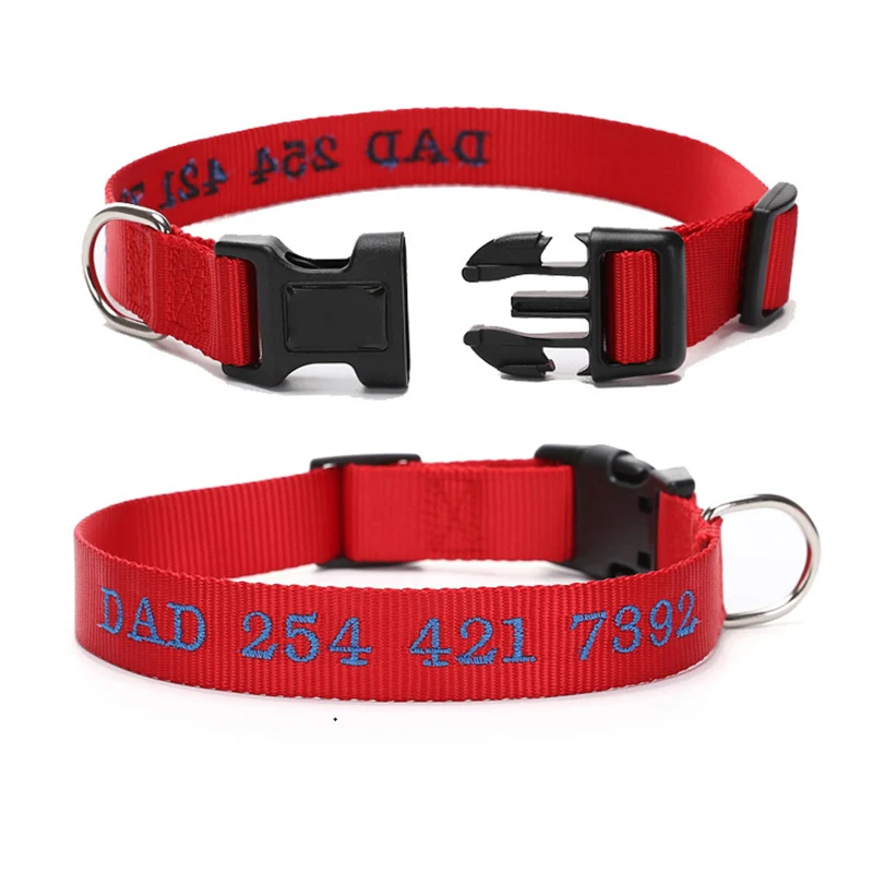Personalized Dog Collar Custom Pet Collar Nylon embroidery name phone number Collars Free Engraved For Small Medium Large Dogs
Personalized Dog Collar Custom Pet Collar Nylon embroidery name phone number Collars Free Engraved For Small Medium Large Dogs