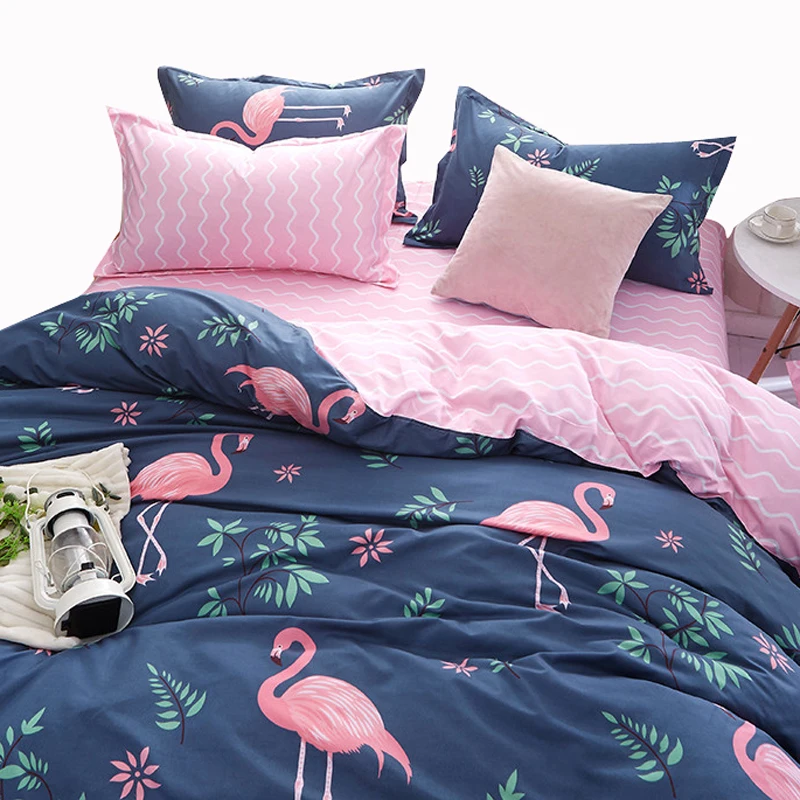 Роскошный комплект постельного белья с фламинго Комплект из 2/6 предметов для