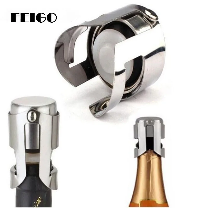 FEIGO Creative Bottle Stoppe Stainles Steel Champagne Sparkling Wine Portable Bottle Stopper Sealer Cork Wine Plug Bar Tool F348
FEIGO Creative Bottle Stoppe Stainles Steel Champagne Sparkling Wine Portable Bottle Stopper Sealer Cork Wine Plug Bar Tool F348