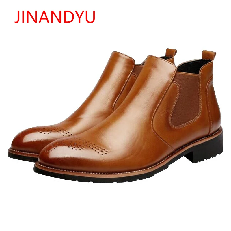 Spring Winter Fur Men's Chelsea Boots Leather Casual Carved Shoes Male British Style Slip-on Wedding Dress Ankle Boots for Man
Spring Winter Fur Men's Chelsea Boots Leather Casual Carved Shoes Male British Style Slip-on Wedding Dress Ankle Boots for Man
