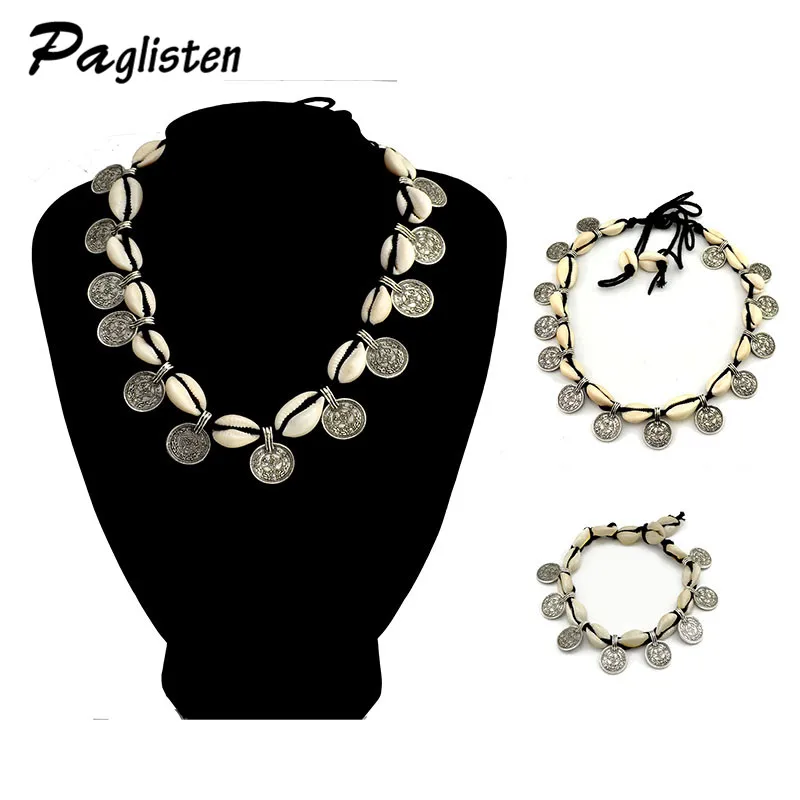 Hot Sale Bohemian vintage velvet rope natural shell Ethnic Carved Coins Necklaces&Bracelet Set for Women Fine Jewelry Colar
Hot Sale Bohemian vintage velvet rope natural shell Ethnic Carved Coins Necklaces&Bracelet Set for Women Fine Jewelry Colar