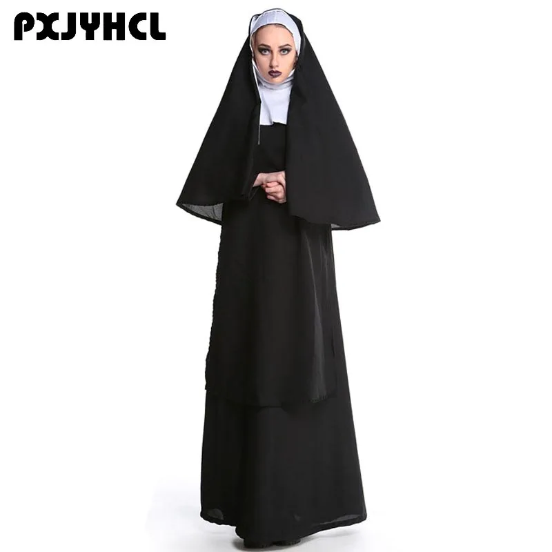 Halloween Nun Cosplay Costume Female Fancy Sexy Church Sister Uniform Disguise Party Dress Fantasy Stage Performance Clothing
Halloween Nun Cosplay Costume Female Fancy Sexy Church Sister Uniform Disguise Party Dress Fantasy Stage Performance Clothing