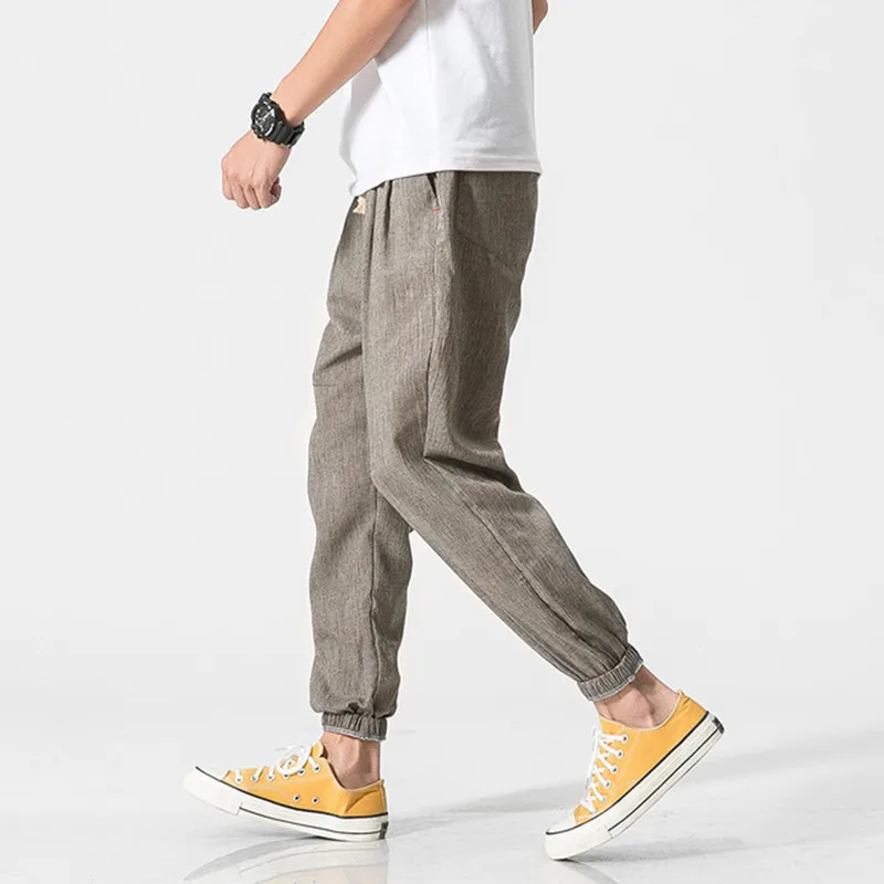 Fashion men harem pants Chinese folk style Cotton linen loose Beam foot pant New Mens Solid color thin trousers Plus size 5XL
Fashion men harem pants Chinese folk style Cotton linen loose Beam foot pant New Mens Solid color thin trousers Plus size 5XL