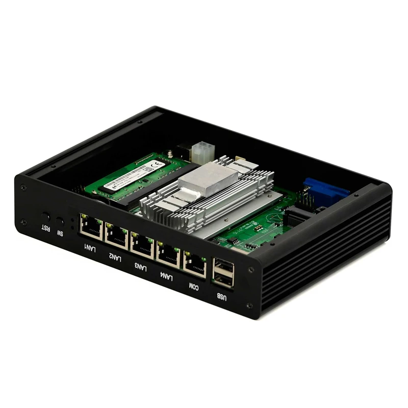 Четырехъядерный J1900 pfsense маршрутизатор 4 * RJ45 гигабитная lan Intel nuc WG82583 Gigabit mini pc j1800