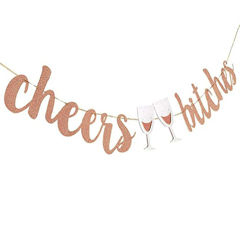 Rose Gold Glitter Banner Bachelorette Decorations Cheers Bitches Miss To Mrs She Said Yaaas Banner Wedding Bridal Party Supplies
Rose Gold Glitter Banner Bachelorette Decorations Cheers Bitches Miss To Mrs She Said Yaaas Banner Wedding Bridal Party Supplies