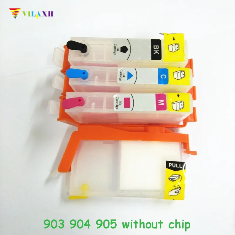 vilaxh 903 Refillable Ink Cartridge Replacement For HP 903 904 905 xl 903xl OfficeJet Pro 6960 6961 6964 6970 6950 Without chip
vilaxh 903 Refillable Ink Cartridge Replacement For HP 903 904 905 xl 903xl OfficeJet Pro 6960 6961 6964 6970 6950 Without chip