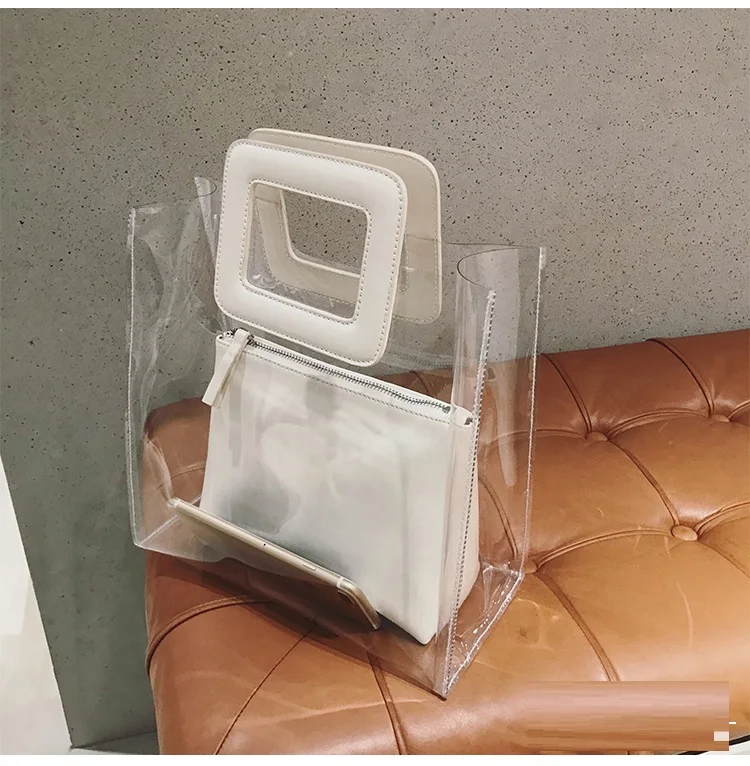 Kpop style Summer Women PVC Beach Bag Waterproof Transparent Bags Fashion Women's Handbags Composite Bag brand female Totes
Kpop style Summer Women PVC Beach Bag Waterproof Transparent Bags Fashion Women's Handbags Composite Bag brand female Totes