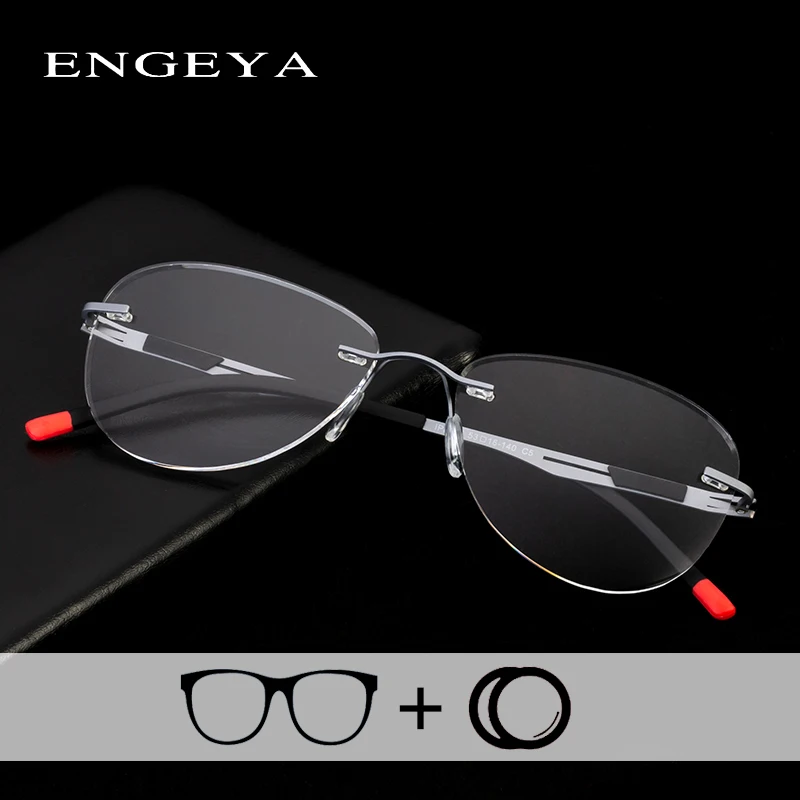 Alloy Eyewear Prescription Eyeglasses Men Women Fashion Rimless Optical Progressive Spectacles Super Light #IP8033
Alloy Eyewear Prescription Eyeglasses Men Women Fashion Rimless Optical Progressive Spectacles Super Light #IP8033