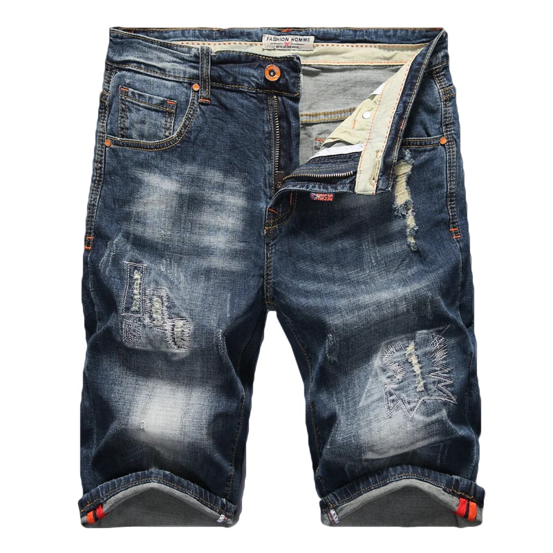 2021 Summer New Men's Stretch Ripped Jeans Shorts Fashion Casual High Quality Slim Fit Elastic Denim Shorts Male Brand Clothes
2021 Summer New Men's Stretch Ripped Jeans Shorts Fashion Casual High Quality Slim Fit Elastic Denim Shorts Male Brand Clothes
