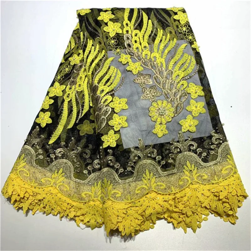 2019 Latest African Lace Fabric High Quality Nigerian Lace Fabrics With Beads Embroidery French Tulle Lace Fabric For Wedding
2019 Latest African Lace Fabric High Quality Nigerian Lace Fabrics With Beads Embroidery French Tulle Lace Fabric For Wedding