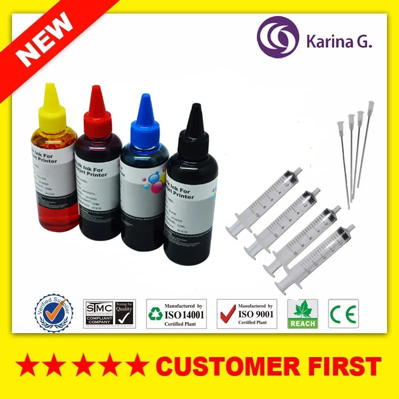 4X100 мл для T2521 до T2524 чернила Epson WF-5620 WF-5690 WF-3620 WF-3640 WF-7610 WF-7620 WF-7110 принтера |