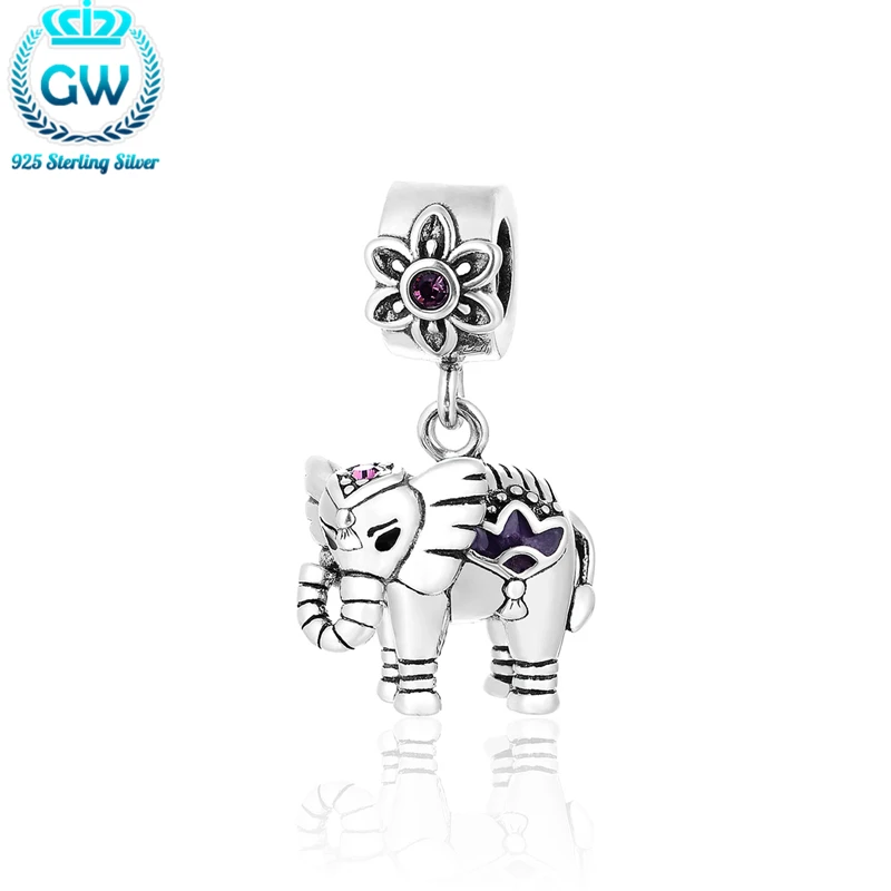 Фото Милые Подвески в виде животных для браслета ожерелье со слоном кулон серебро 925(Aliexpress на русском)
