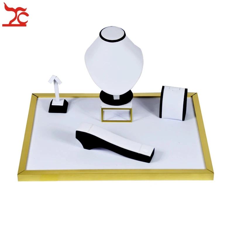 New Stainless Steel Set Jewelry Display Showcase Black White Bracelet Chain Earring Organizer Necklace Pendant Stand 52*38*26cm
New Stainless Steel Set Jewelry Display Showcase Black White Bracelet Chain Earring Organizer Necklace Pendant Stand 52*38*26cm