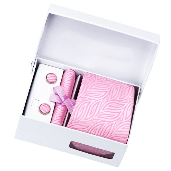 Hot Men Silk Ties Pink Novelty B-1093 Necktie Hanky Cufflink Gift Box Bag Set Popular Ties For Men Wedding Business
Hot Men Silk Ties Pink Novelty B-1093 Necktie Hanky Cufflink Gift Box Bag Set Popular Ties For Men Wedding Business