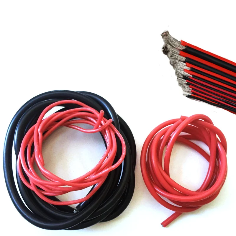 Ultra Flexiable Test Line 1meter Black +1meter Red Silicon Wire 8 10 12 14 16 18 20 22AWG Heatproof Soft Silicone Wire Cable
Ultra Flexiable Test Line 1meter Black +1meter Red Silicon Wire 8 10 12 14 16 18 20 22AWG Heatproof Soft Silicone Wire Cable