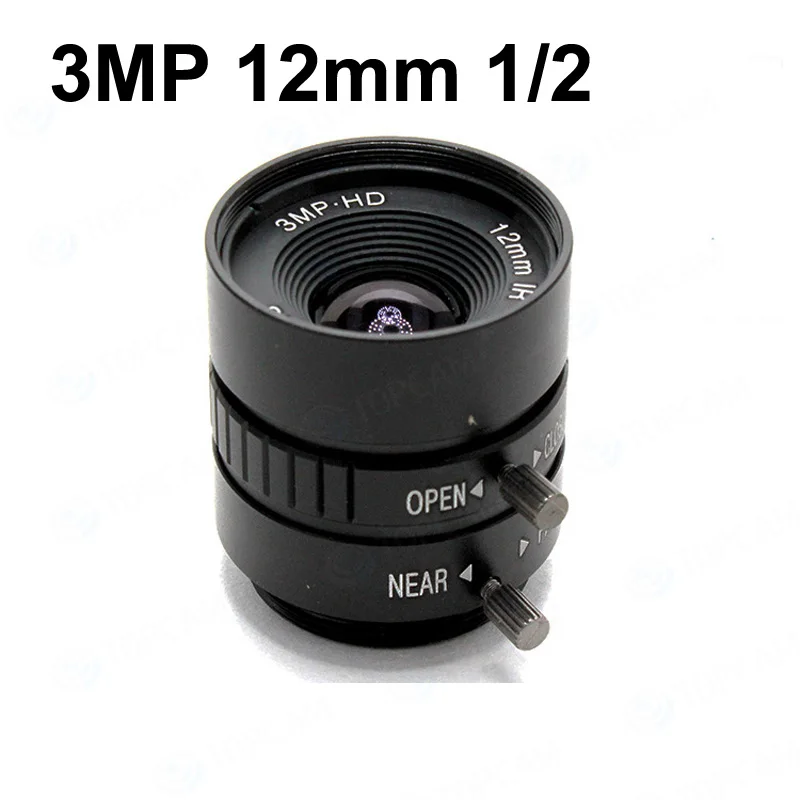 3MP HD 12 мм объектив руководство 1/2 Iris C промышленное крепление для CCTV камеры