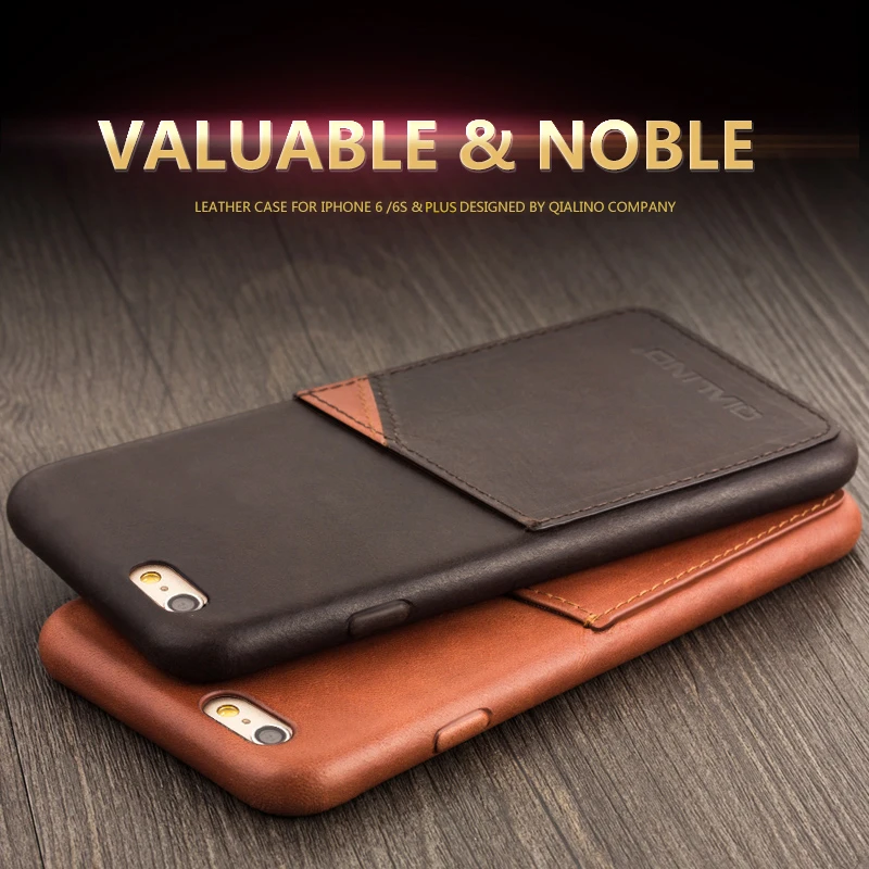 QIALINO Genuine Leather Back Case for iPhone 6 & 6s Fashion Insert Card Slot Phone Cover for iPhone 6/6s Plus for 4.7/5.5 inches
QIALINO Genuine Leather Back Case for iPhone 6 & 6s Fashion Insert Card Slot Phone Cover for iPhone 6/6s Plus for 4.7/5.5 inches