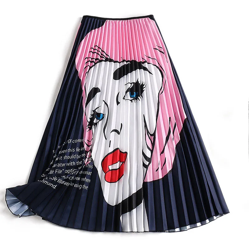 CR Top Fashion Women Elegant High Waist Cartoon Patterns Print Mid Calf Umbrella Pleated Skirt
CR Top Fashion Women Elegant High Waist Cartoon Patterns Print Mid Calf Umbrella Pleated Skirt