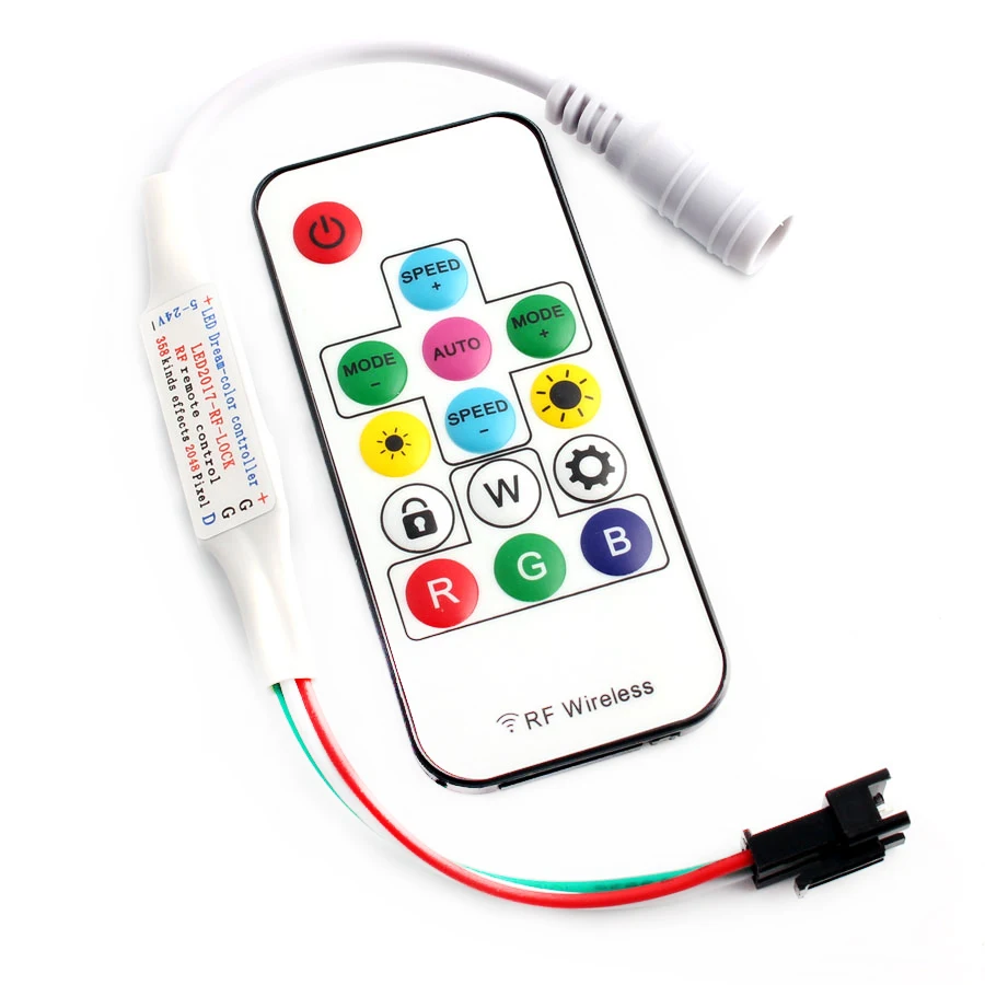 LED Controller Mini RF 12V With 14key 14 Keys Wireless Remote Controller For RGB WS2811/WS2812 LED Strip Light 5V 12V Colourful
LED Controller Mini RF 12V With 14key 14 Keys Wireless Remote Controller For RGB WS2811/WS2812 LED Strip Light 5V 12V Colourful