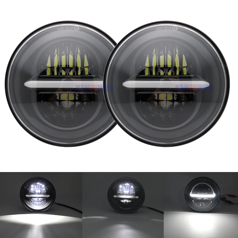 5.75" Round Headlamp For Motorcycle Dyna Rider Sportster Softail Breakout Sportster SuperLow Angel Eye DRL LED Headlight
5.75" Round Headlamp For Motorcycle Dyna Rider Sportster Softail Breakout Sportster SuperLow Angel Eye DRL LED Headlight