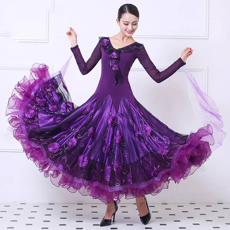 Customized Size High Quality Performance Purple Long Sleeve Ballroom Dance Dress Women Modern Costumes
Customized Size High Quality Performance Purple Long Sleeve Ballroom Dance Dress Women Modern Costumes
