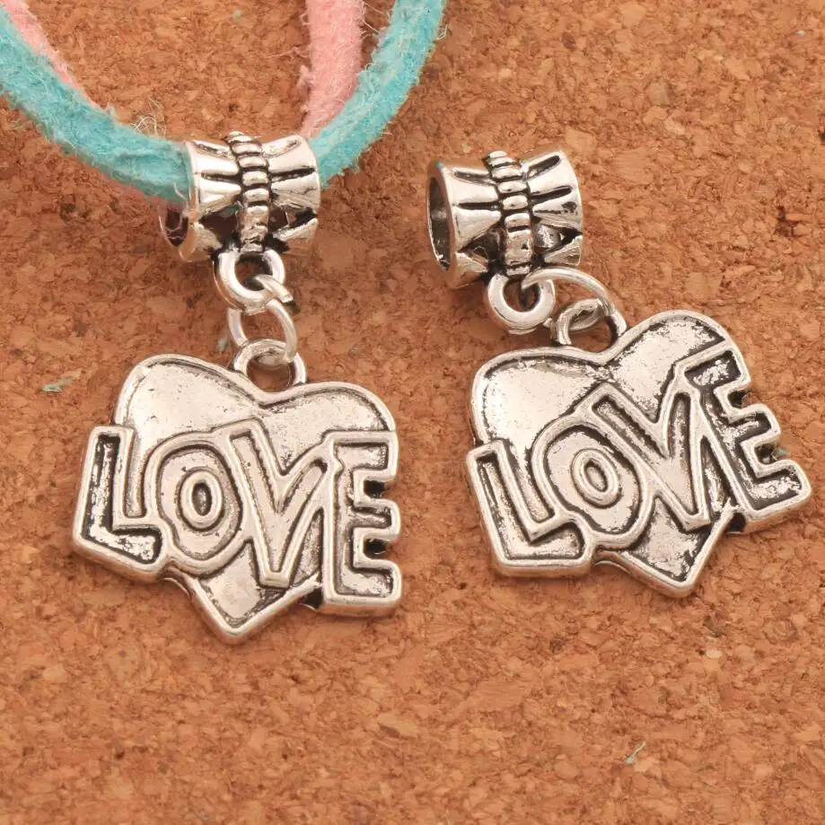 18PCS Love Letter Heart Big Hole Beads 17.5x28.5mm Dangle Fit European Bracelets Handmade Jewelry DIY B931
18PCS Love Letter Heart Big Hole Beads 17.5x28.5mm Dangle Fit European Bracelets Handmade Jewelry DIY B931