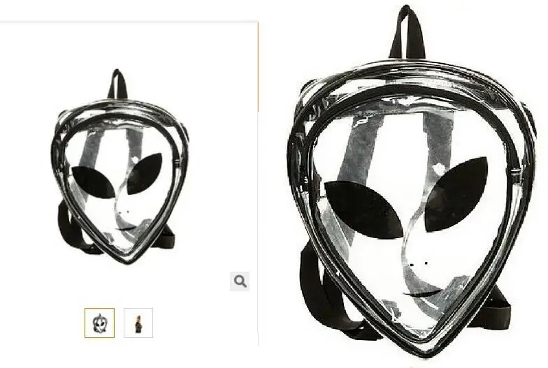 New Ladies Transparent Backpack Fashion Clear Cartoon Alien School Bags PVC Special Package Interest Hip-Hop Leisure Travel Bag
New Ladies Transparent Backpack Fashion Clear Cartoon Alien School Bags PVC Special Package Interest Hip-Hop Leisure Travel Bag