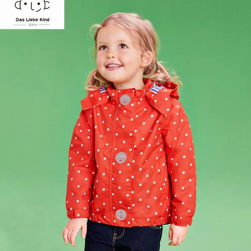 Girls brand outdoor jackets waterproof children clothing kids hooded dot printed coat girl blazer high quality 3-12Y
Girls brand outdoor jackets waterproof children clothing kids hooded dot printed coat girl blazer high quality 3-12Y