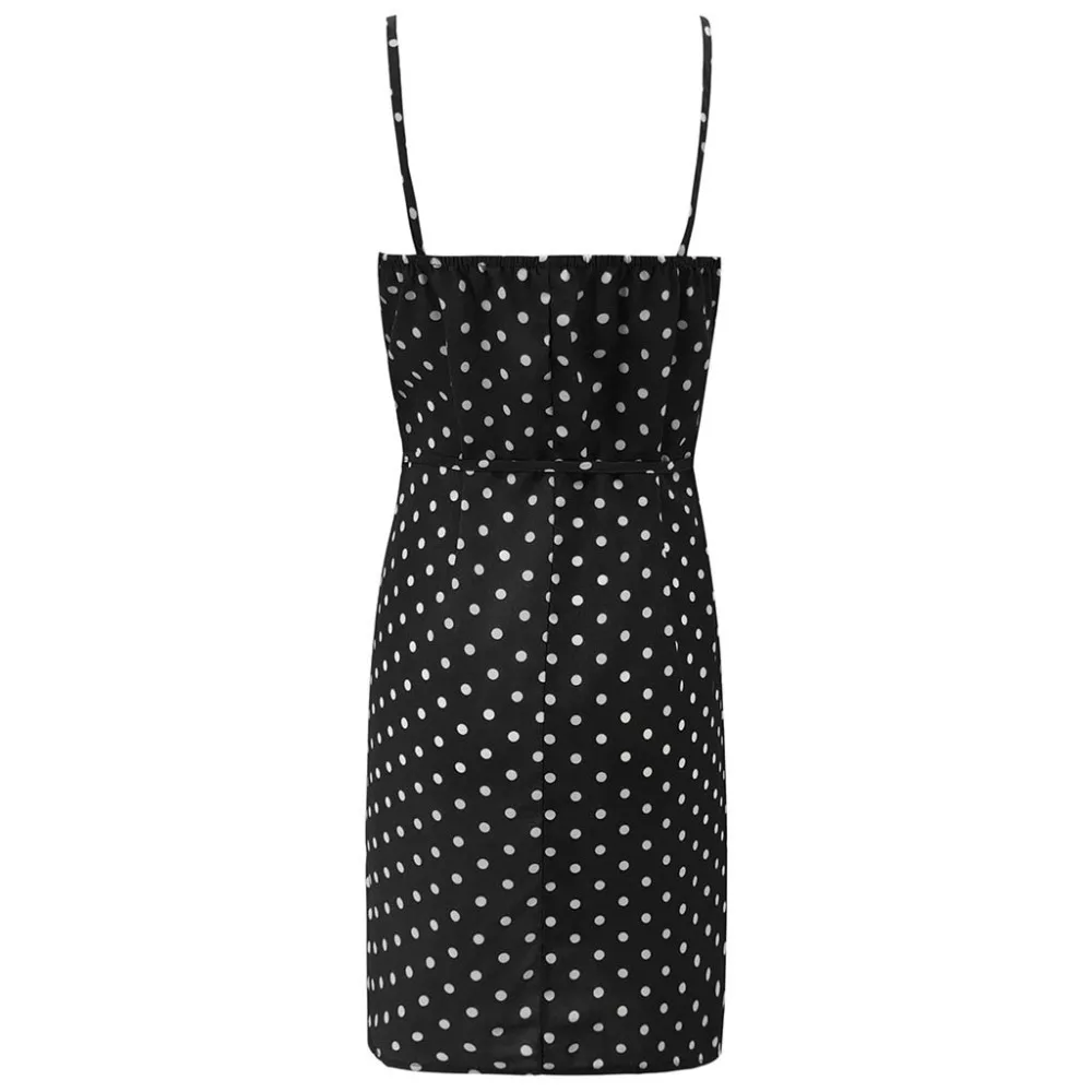 Sexy Women Dress Dot Printed V-Neck Spaghetti Strap SleevelessLace Up Split Mini Dresses Elegant Daily Club Dress Robe Femme
Sexy Women Dress Dot Printed V-Neck Spaghetti Strap SleevelessLace Up Split Mini Dresses Elegant Daily Club Dress Robe Femme