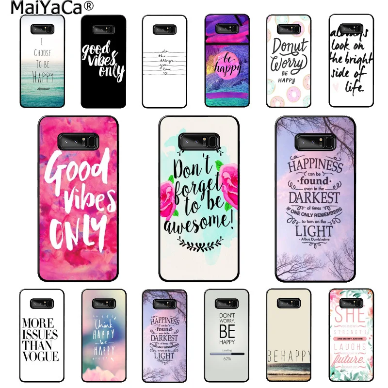 MaiYaCa Proverb Phrase Motto Good Vibes Only Love TPU Soft Phone Case for Samsung note 3 4 5 7 8 9 Huawei P9 lite mate 20 X Pro
MaiYaCa Proverb Phrase Motto Good Vibes Only Love TPU Soft Phone Case for Samsung note 3 4 5 7 8 9 Huawei P9 lite mate 20 X Pro
