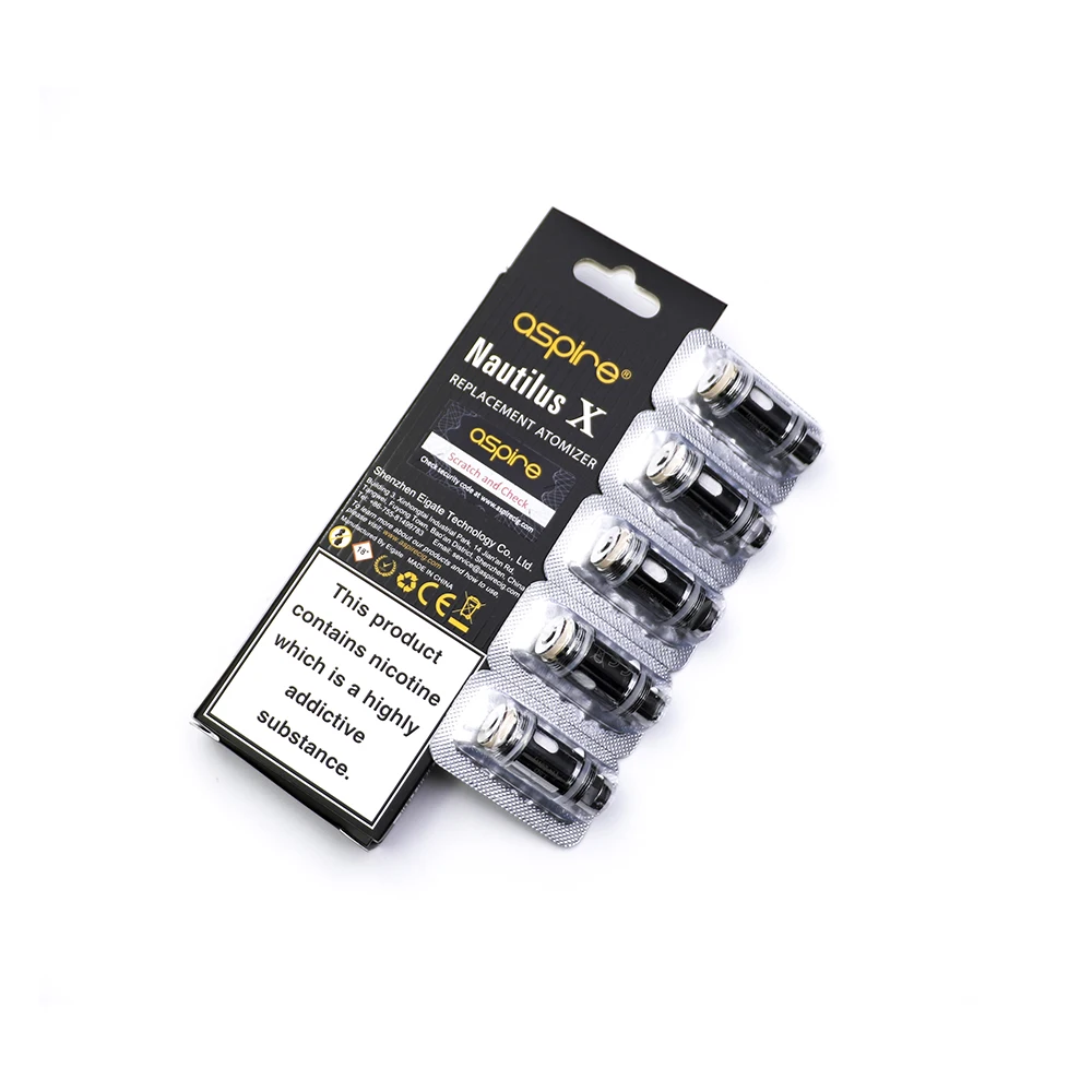 5pcs-Pack Aspire Nautilus X Катушки для приборов бренда "Aspire" nautilus сопротивление