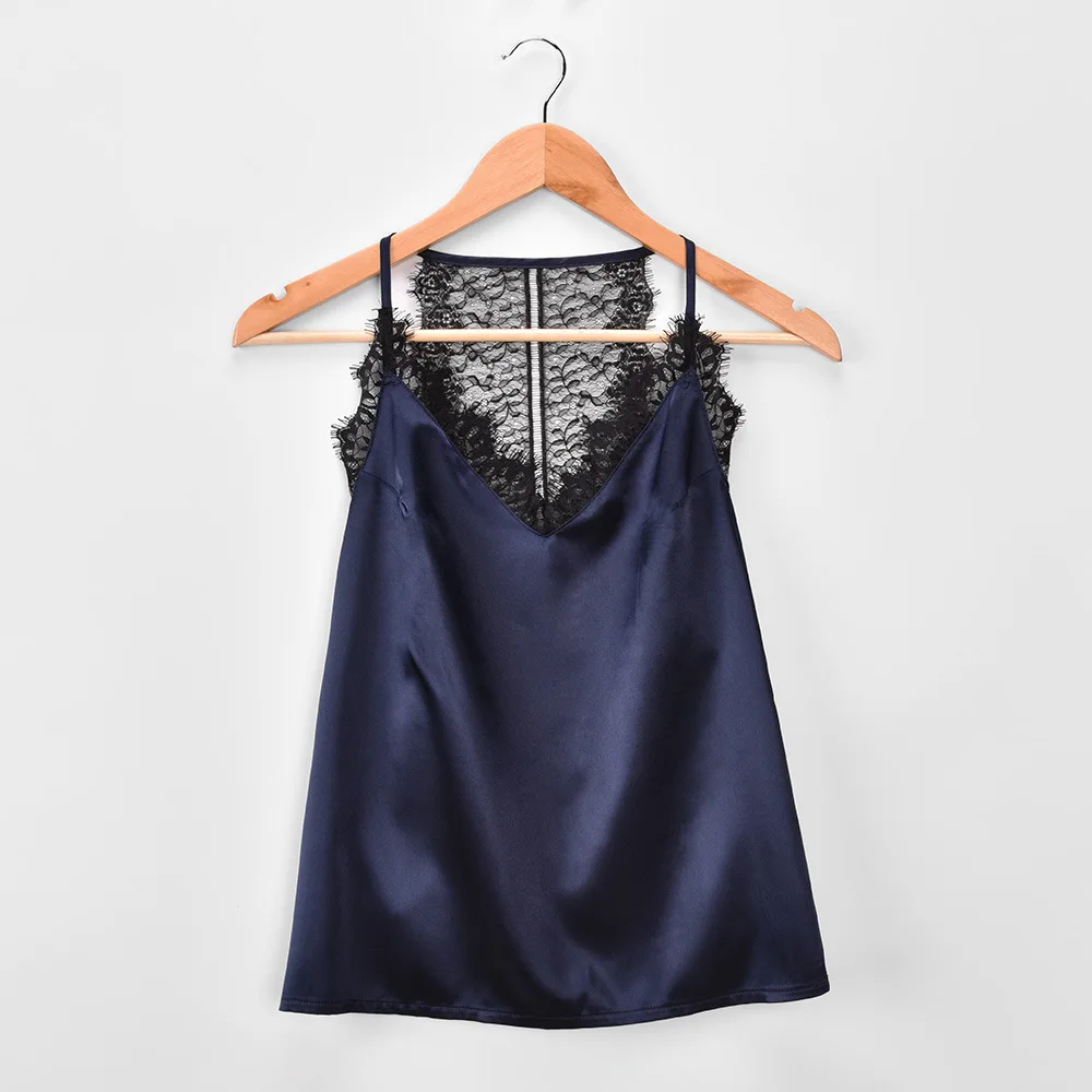 Women Sexy Tank Top Summer Lace Stitching Suspenders Women Vest Loose Base Short Club V-neck Black White Femme Camisole Vest
Women Sexy Tank Top Summer Lace Stitching Suspenders Women Vest Loose Base Short Club V-neck Black White Femme Camisole Vest