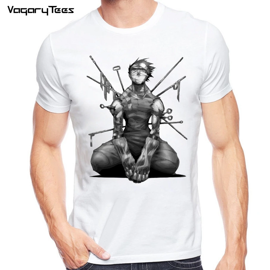 Zabuza Ninja белая футболка для мужчин Homme аниме брендовая Повседневная Уличная одежда