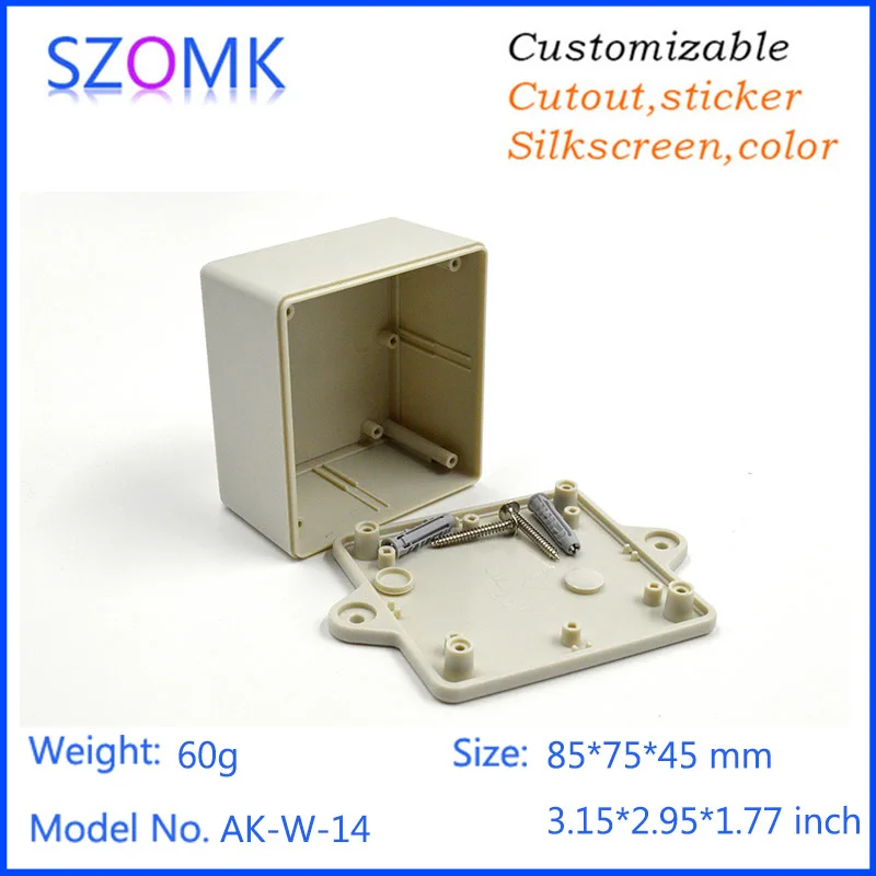 (10 pcs)plastic box distribution enclosure electrical cabinet 80*75*45mm wall mount enclosure plastic case electronics box
(10 pcs)plastic box distribution enclosure electrical cabinet 80*75*45mm wall mount enclosure plastic case electronics box