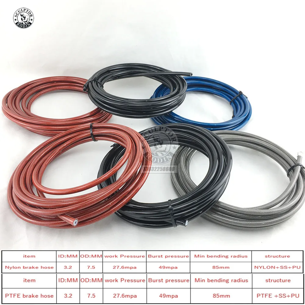 Free shipping AN3 Motorcycle braided Stainless Steel nylon BRAKE LINE HOSE FLUID HYDRAULIC Precise hose Gas Oil Fuel Line Hose
Free shipping AN3 Motorcycle braided Stainless Steel nylon BRAKE LINE HOSE FLUID HYDRAULIC Precise hose Gas Oil Fuel Line Hose