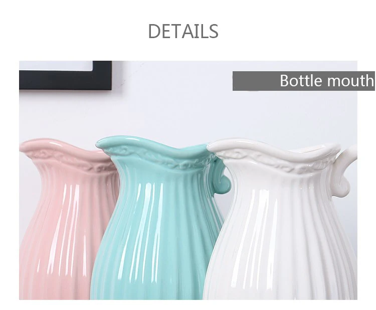 Rural Kettle Flower Vase Pure Color Gray Pink Blue White Flower Arrangement Milk Pot Stylist Farmhouse Big Mouth Pot Bottle
Rural Kettle Flower Vase Pure Color Gray Pink Blue White Flower Arrangement Milk Pot Stylist Farmhouse Big Mouth Pot Bottle
