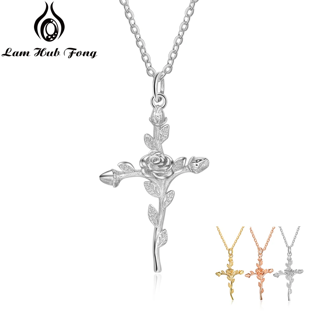 Rose & Cross Design 925 Sterling Silver Pendant Necklace Vintage Women Chain Necklaces Gothic Jewelry Accessories (Lam Hub Fong)
Rose & Cross Design 925 Sterling Silver Pendant Necklace Vintage Women Chain Necklaces Gothic Jewelry Accessories (Lam Hub Fong)