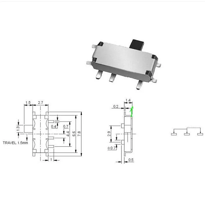 20pcs MP3 toggle switch MK12C02 7P-12608 micro switch / micro toggle MP3 button / toggle switch
20pcs MP3 toggle switch MK12C02 7P-12608 micro switch / micro toggle MP3 button / toggle switch