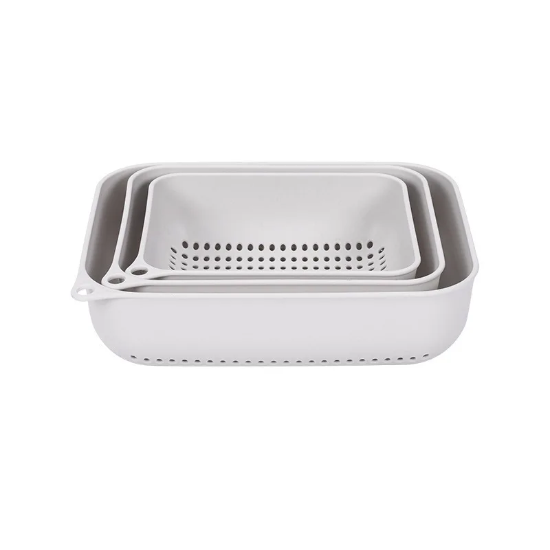 3pcs Thick Plastic Drain Basket Rectangle Fruit Vegetable Basin Basket for Washing Fruit and Vegetable Kitchen Supplies
3pcs Thick Plastic Drain Basket Rectangle Fruit Vegetable Basin Basket for Washing Fruit and Vegetable Kitchen Supplies