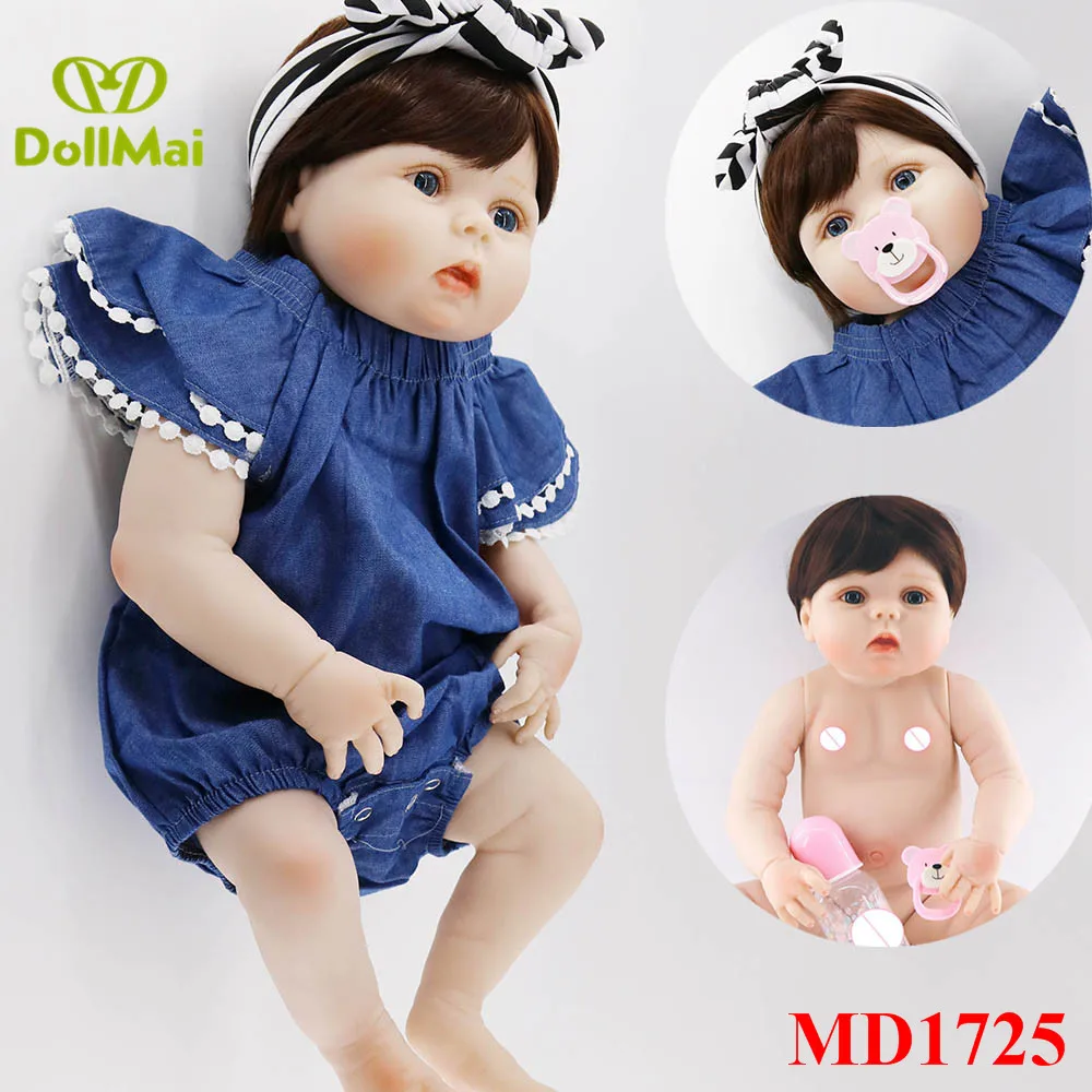 DollMai Bebes reborn 57cm full silicone reborn baby girl dolls new born real baby dolls for child gift can bathe doll reborn
DollMai Bebes reborn 57cm full silicone reborn baby girl dolls new born real baby dolls for child gift can bathe doll reborn
