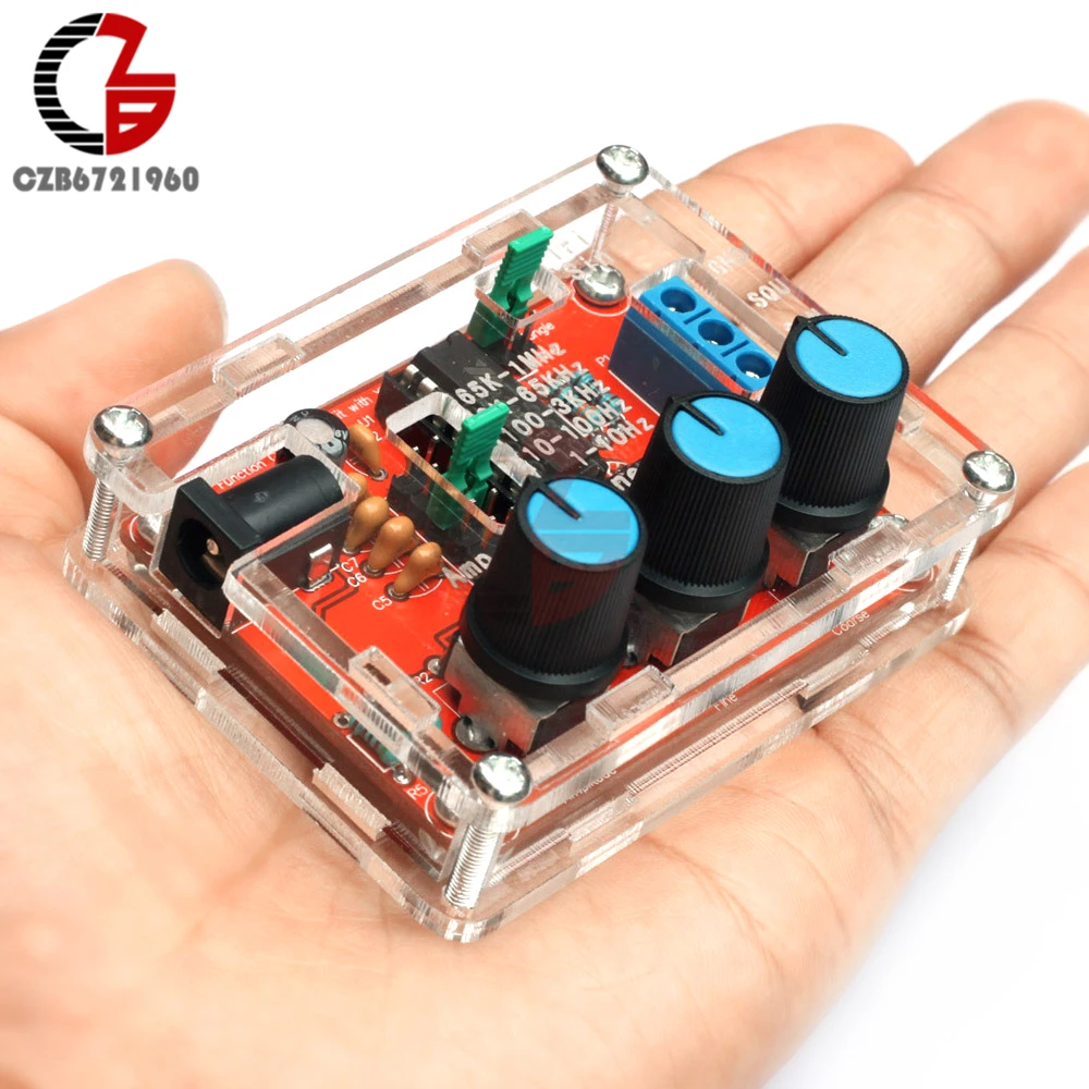 XR2206 Function Signal Generator DIY Kit Sine Triangle Square Wave Function Generator with Acrylic Protect Case
XR2206 Function Signal Generator DIY Kit Sine Triangle Square Wave Function Generator with Acrylic Protect Case